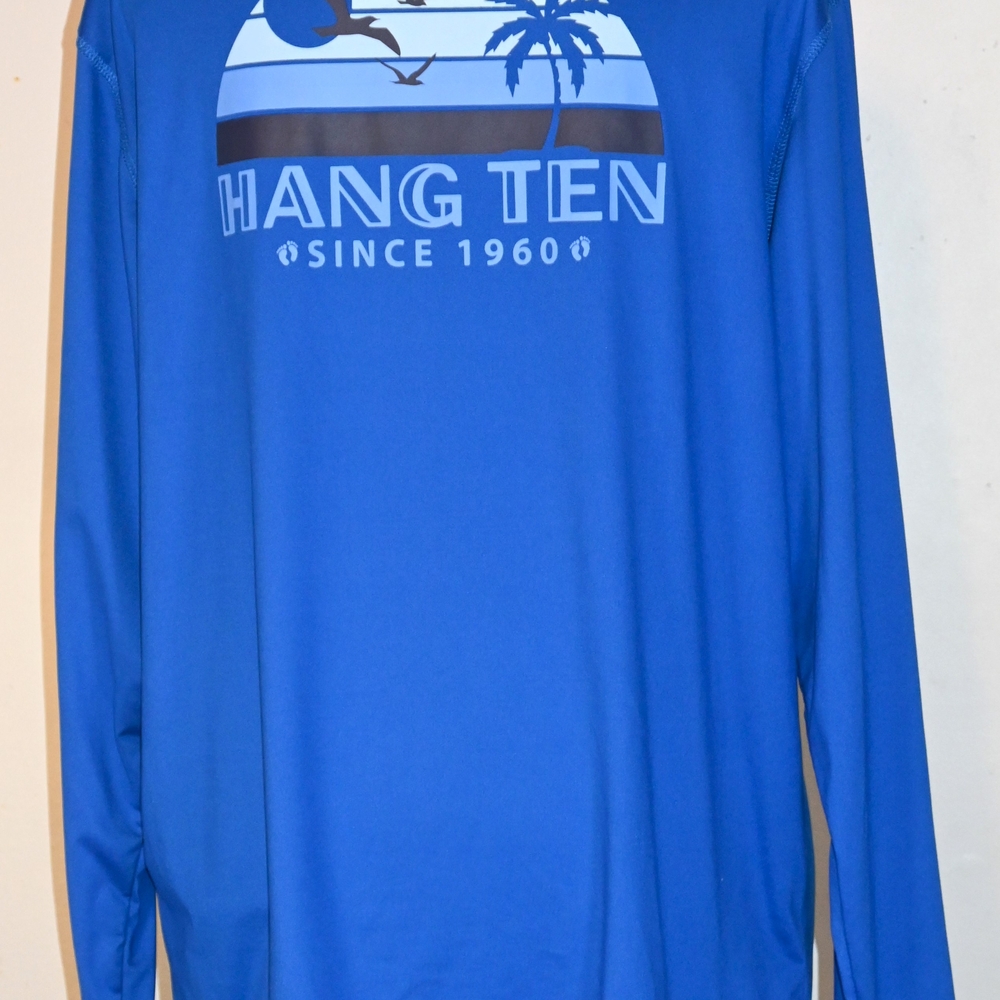 Hang Ten Sun Protection UPF 50 Large Men's Blue Shirt